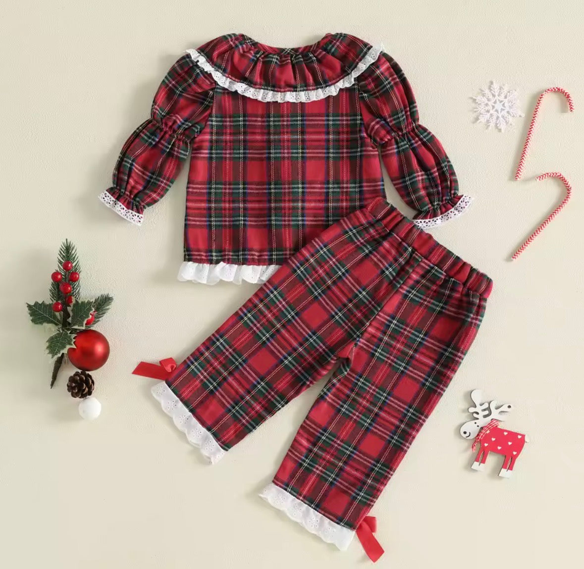 Girls Tartan Pyjamas