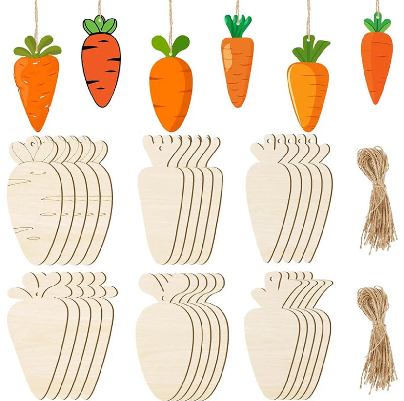 Wooden Carrot 12pc