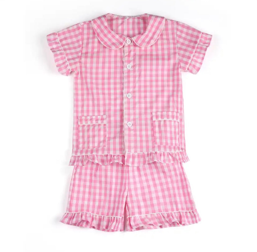 Short Gingham Pyjamas