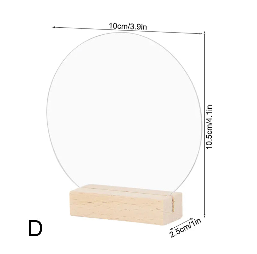 10pc acrylic signs & base