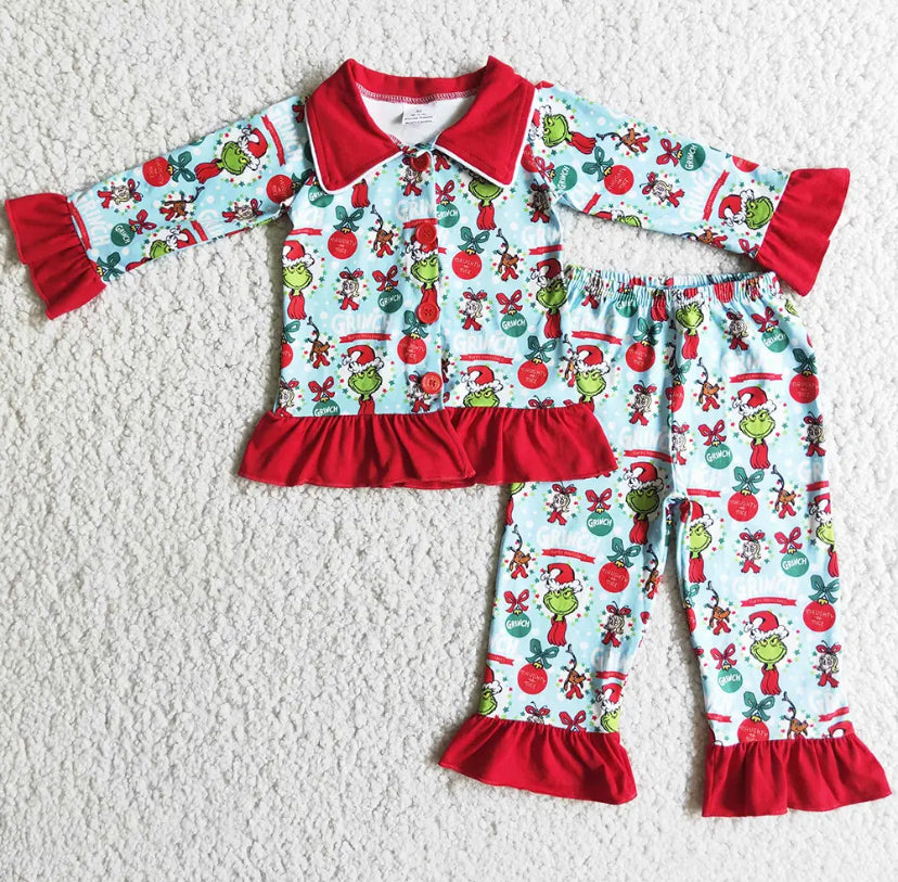 Blue Grinch PJS