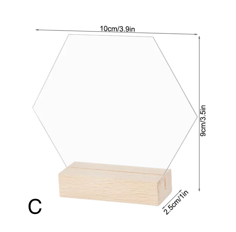 10pc acrylic signs & base