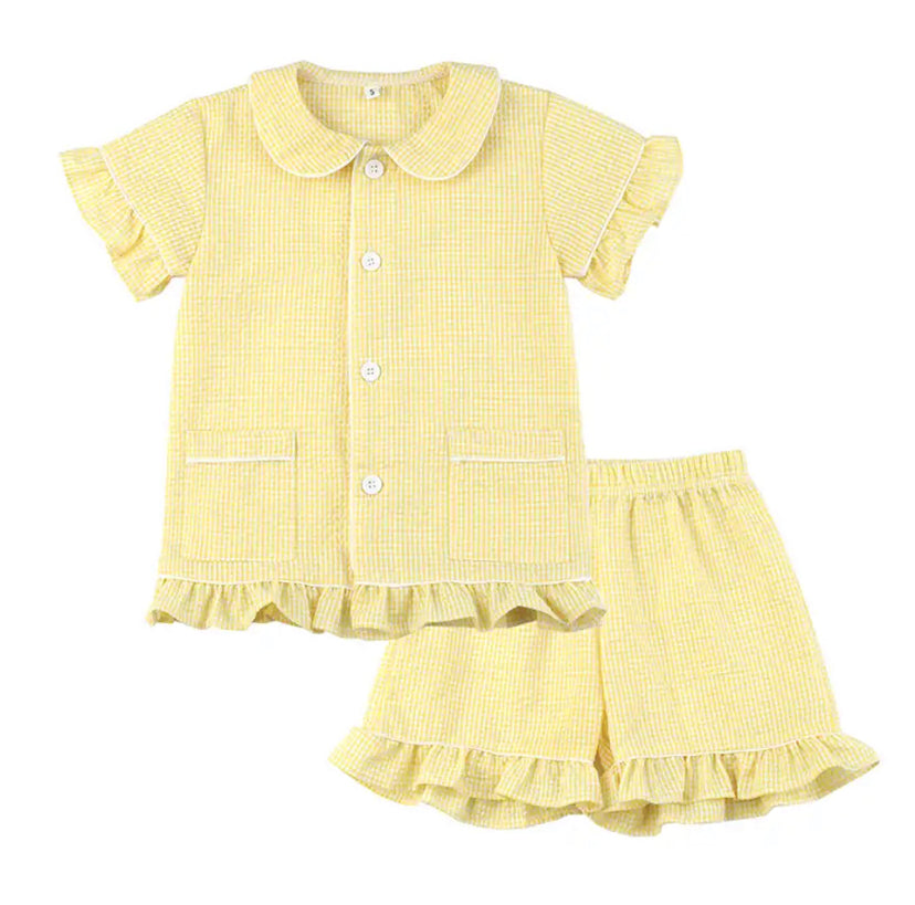 Yellow Seersucker Pyjamas