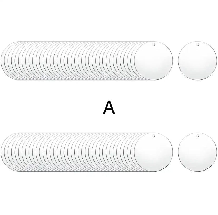 Acrylic Blank Keyring 10pc