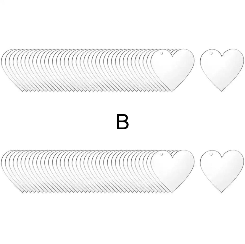 Acrylic Blank Keyring 10pc