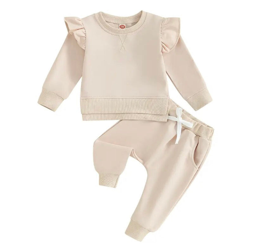 Shoulder Ruffle Tracksuit