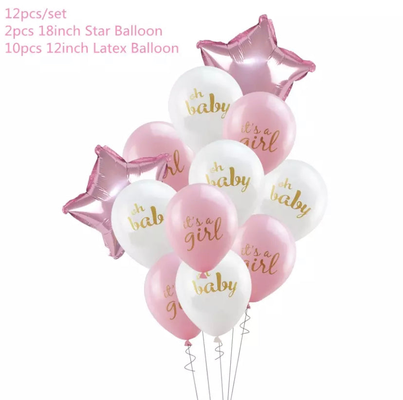 Baby girl ballon set