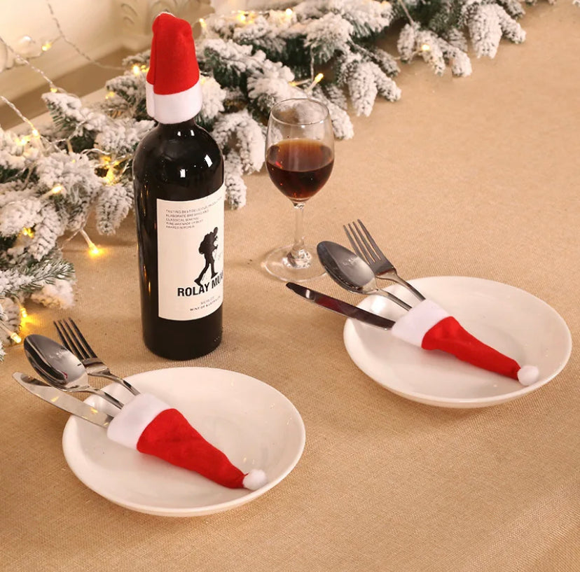 Santa Hat Cutlery Holder