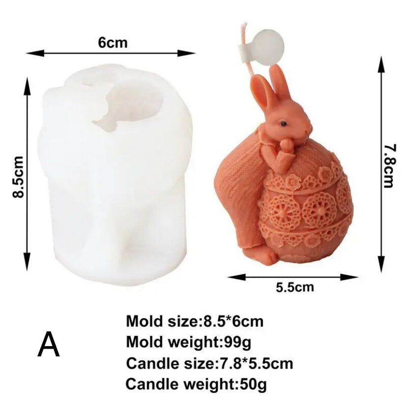 Bunny & Egg mould - soap/candle