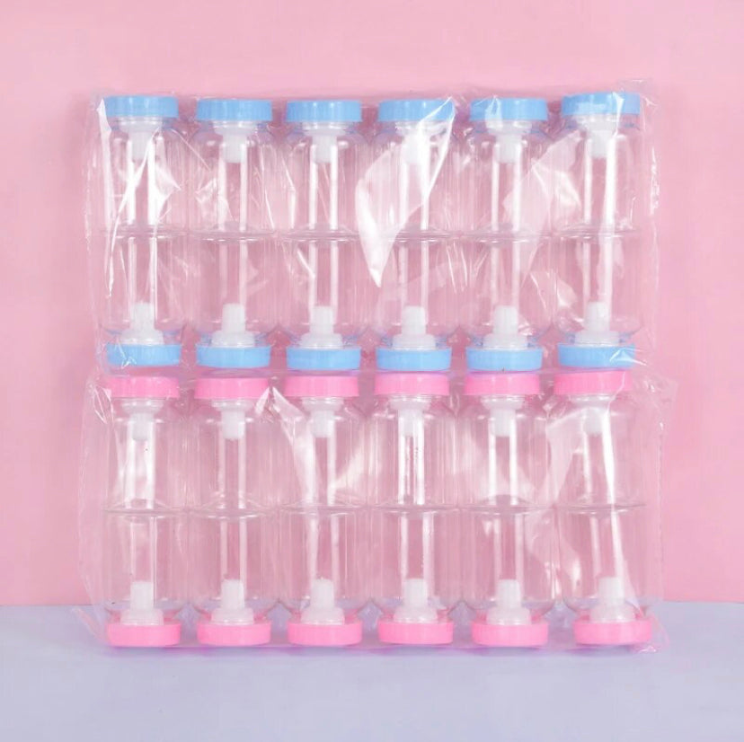 12pc Baby Bottles - pink or blue