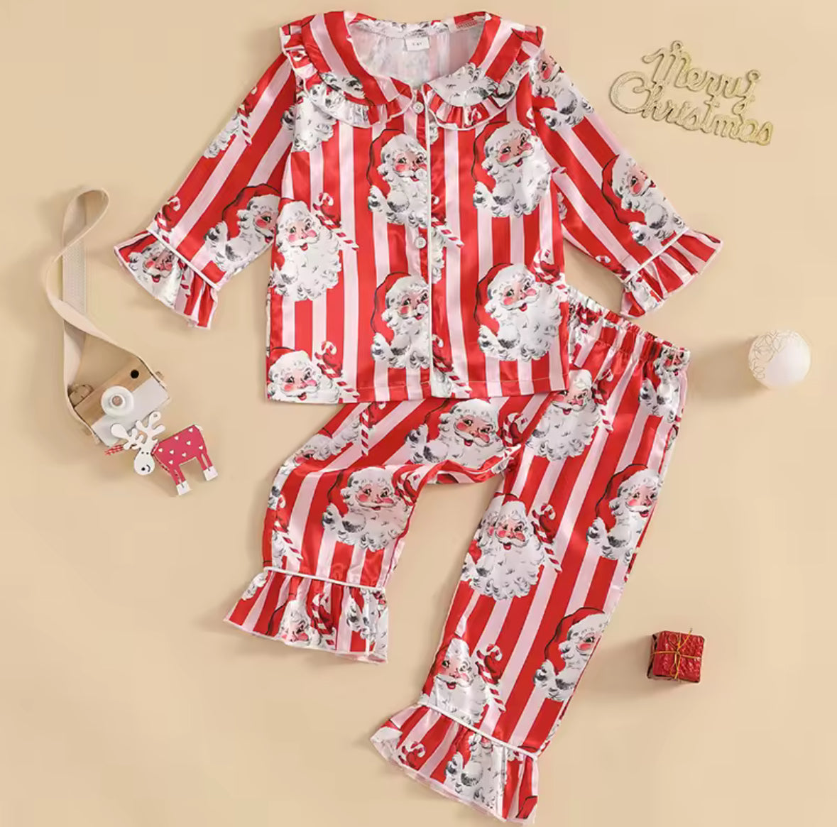 Stripe Santa Pyjama