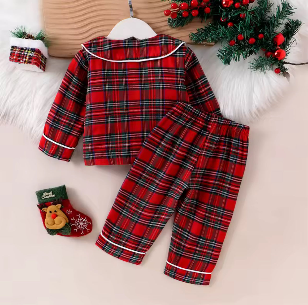 Girls Tartan PJS