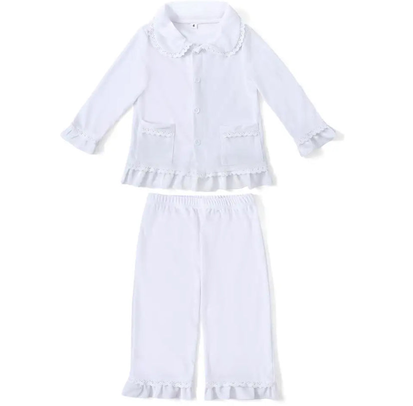 White Velvet Christmas Pyjamas