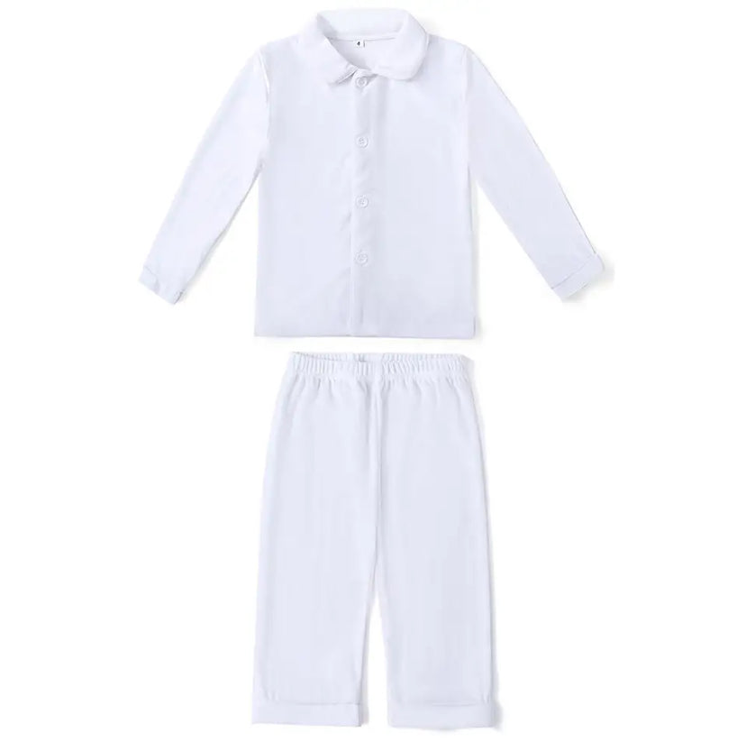 White Velvet Christmas Pyjamas