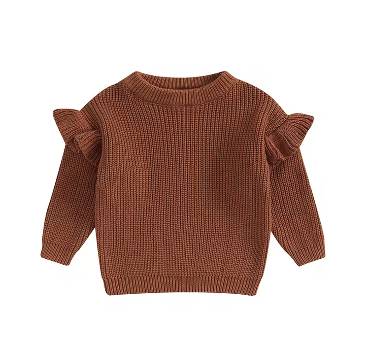 Knit Ruffle Shoulder Jumper