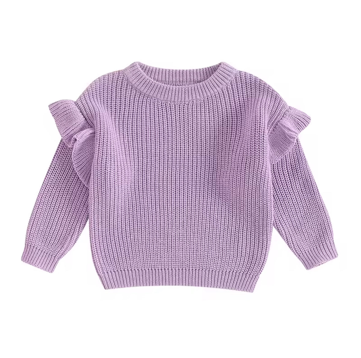 Knit Ruffle Shoulder Jumper