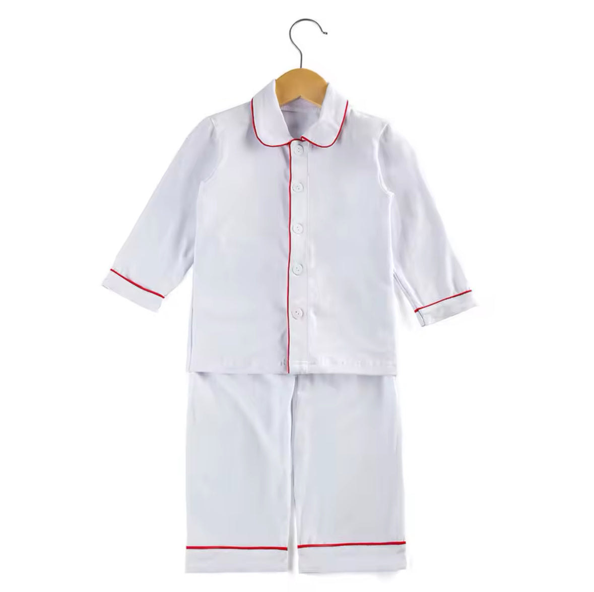 White Cotton Christmas Pyjamas