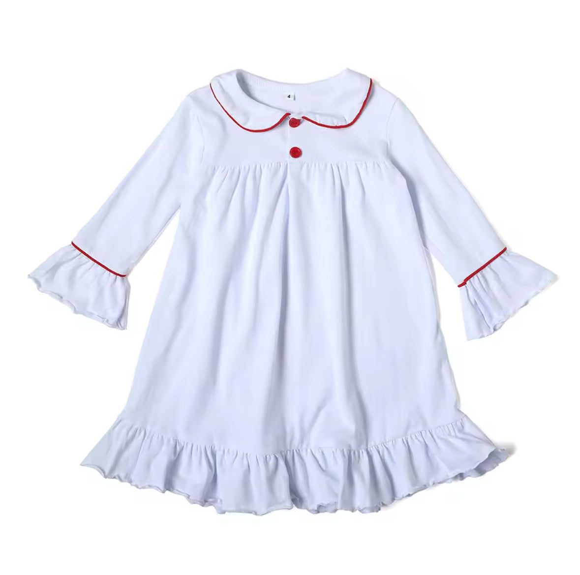 White Cotton Christmas Pyjamas