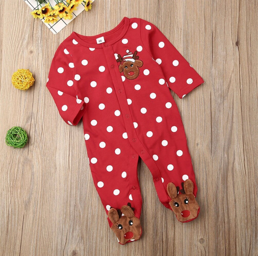 Spotty Reindeer Romper