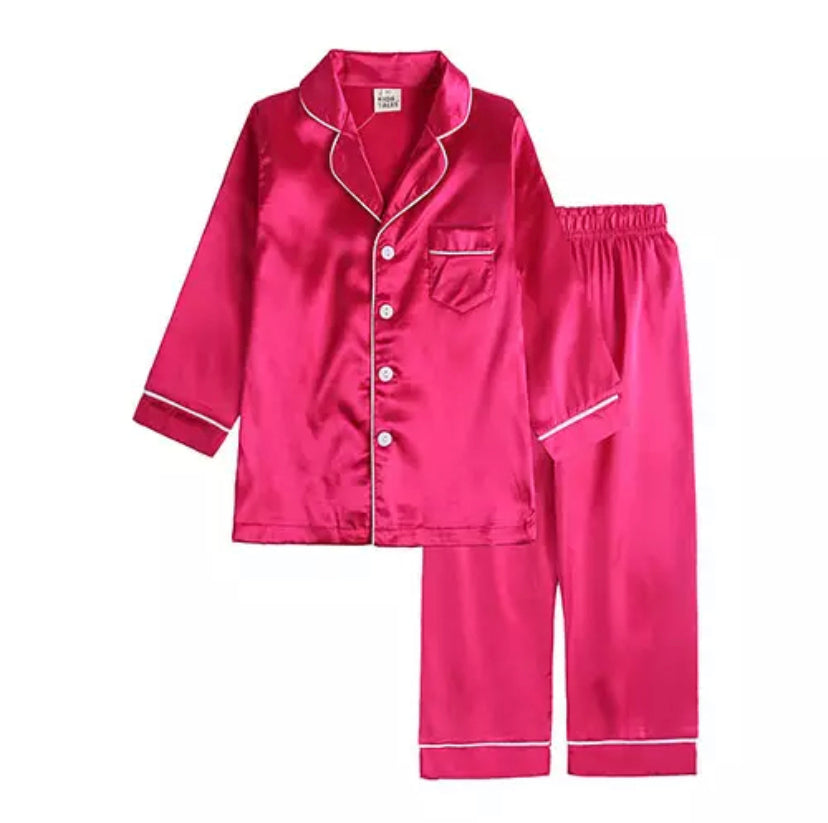 Satin Pjs - Long Sleeve/Leg
