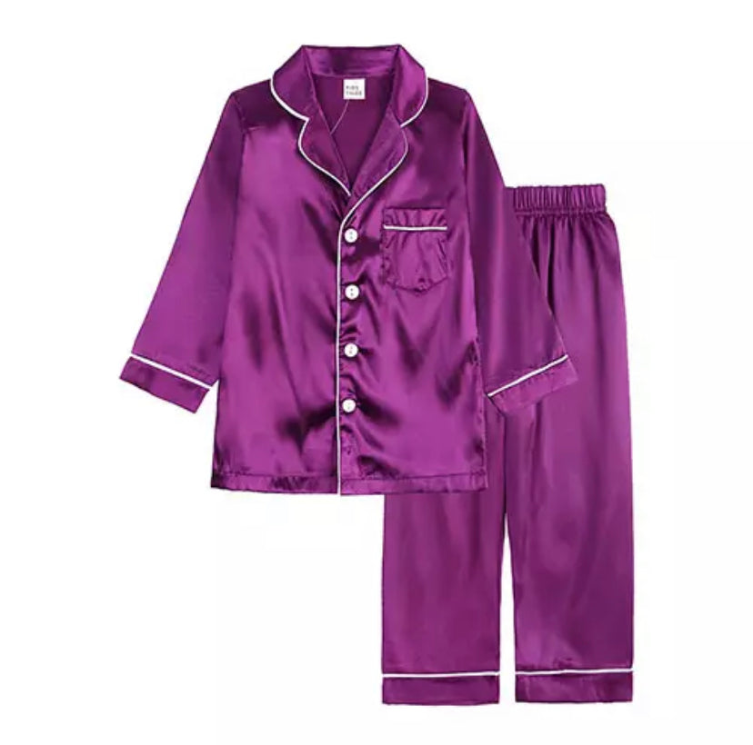 Satin Pjs - Long Sleeve/Leg