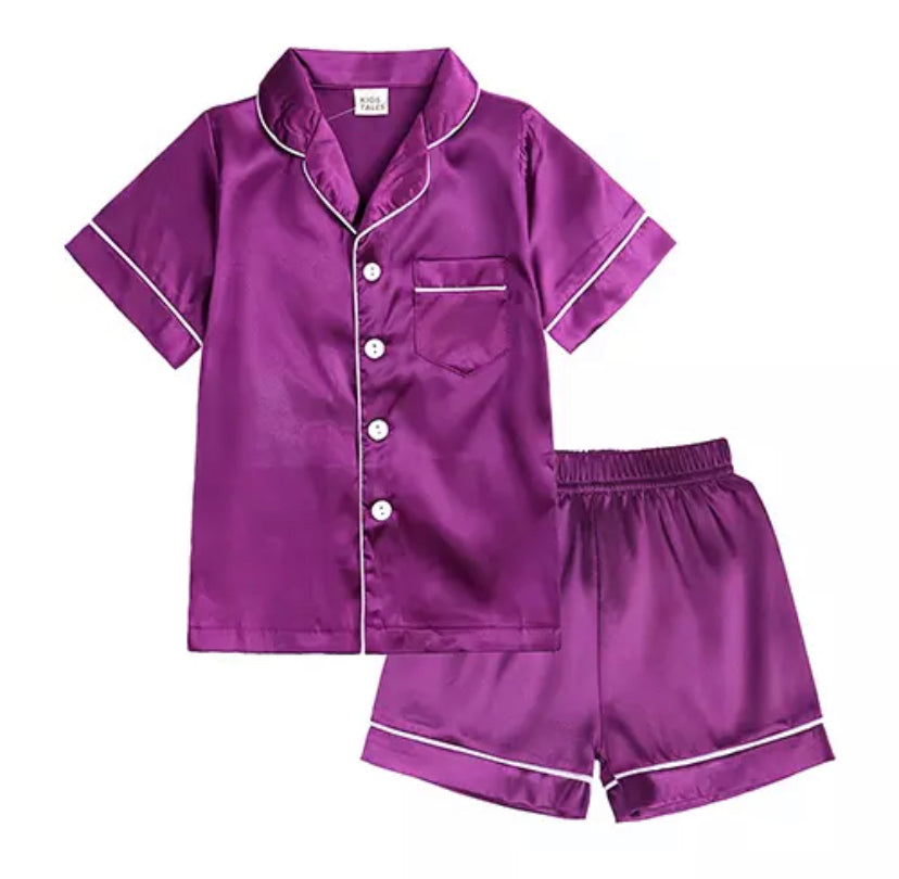Satin Pjs - Shorts Set