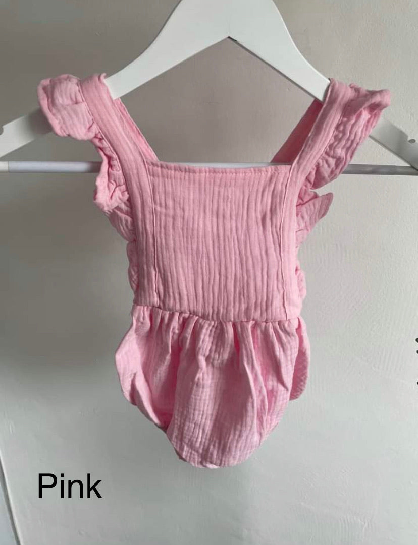 Ruffle Romper With Headband