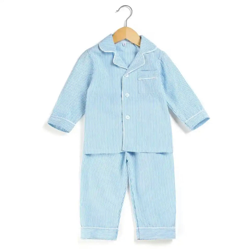 Pink/Blue Stripe Pyjamas Long