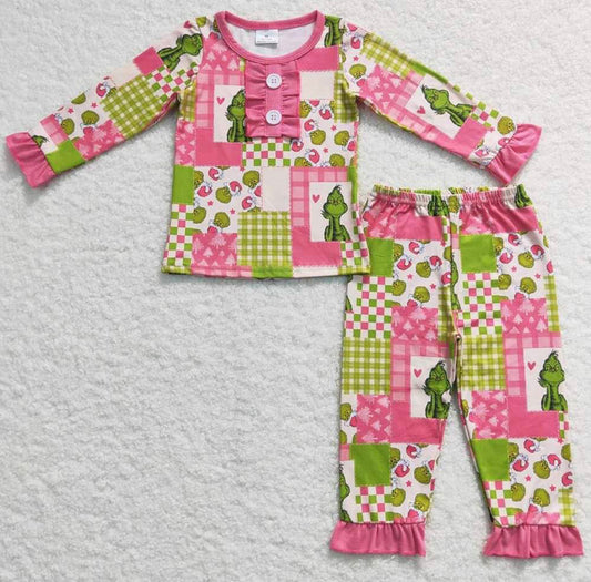 Pink and Green of Grinch PJS