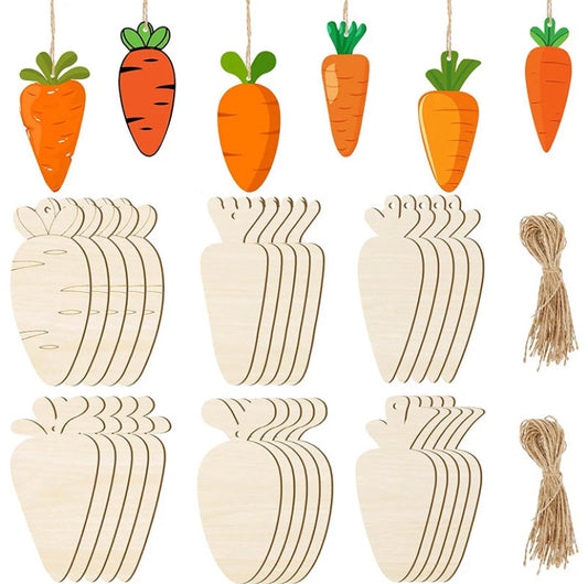 Wooden Carrot 12pc