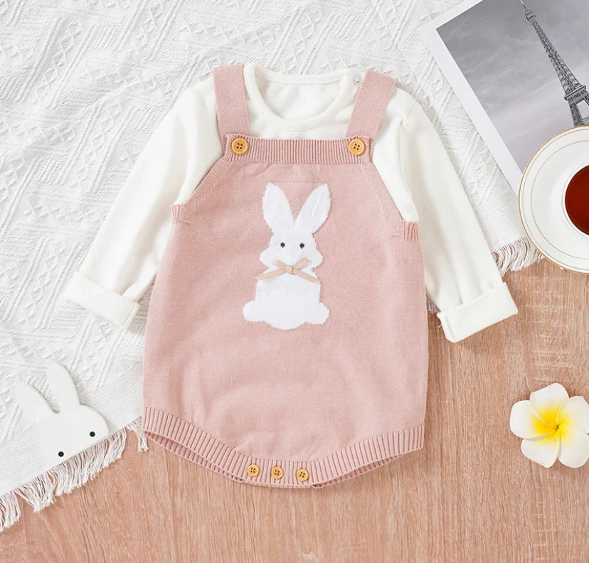 Knit Bunny Romper