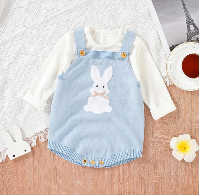 Knit Bunny Romper