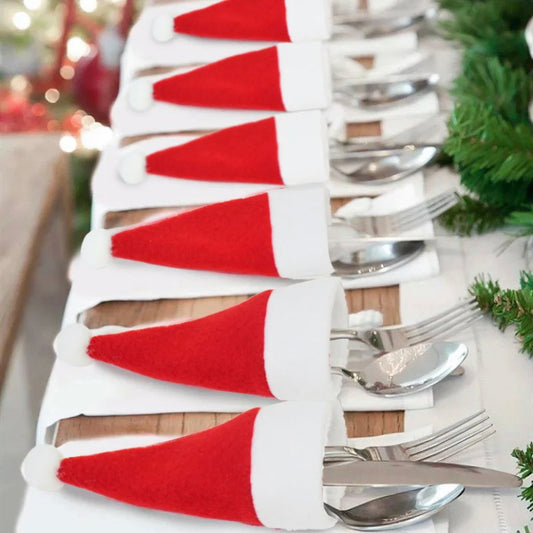 Santa Hat Cutlery Holder