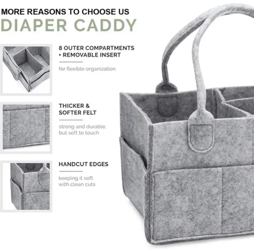 Grey Nappy Caddy