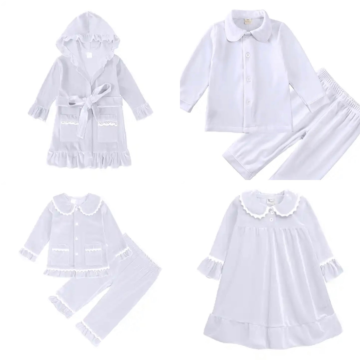 White Velvet Pyjamas (Kidstales)