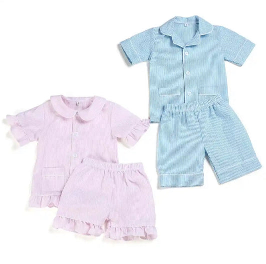 Pink/Blue Stripe Pyjamas