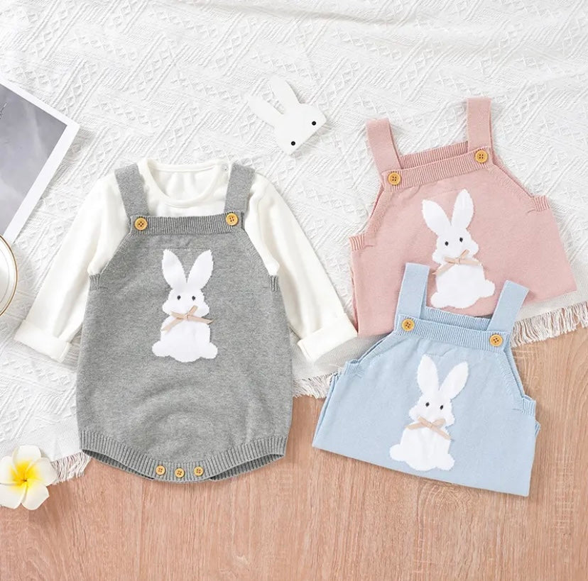 Knit Bunny Romper