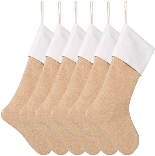 Canvas Stockings - 6 Pieces