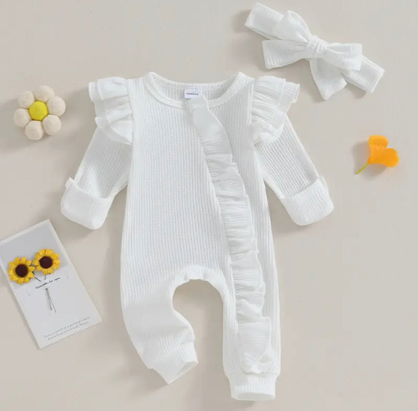 Waffle Babygrow & Headband