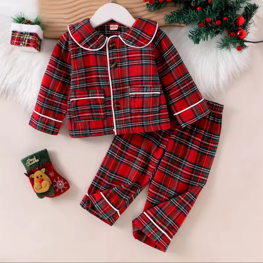 Girls Tartan PJS