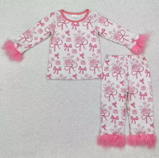 Bow and Roses fluffy PJS