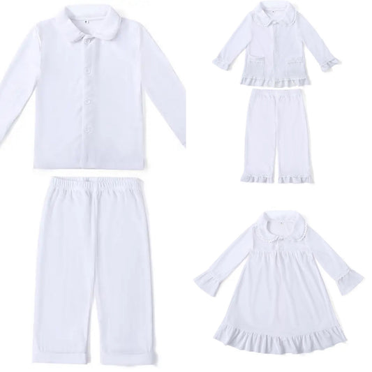 White Velvet Christmas Pyjamas