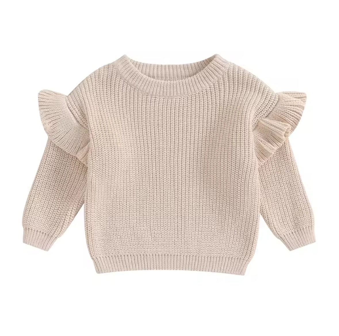 Knit Ruffle Shoulder Jumper