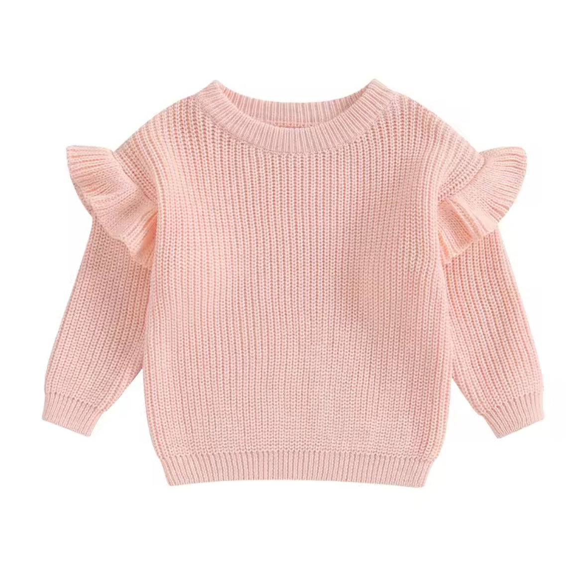 Knit Ruffle Shoulder Jumper
