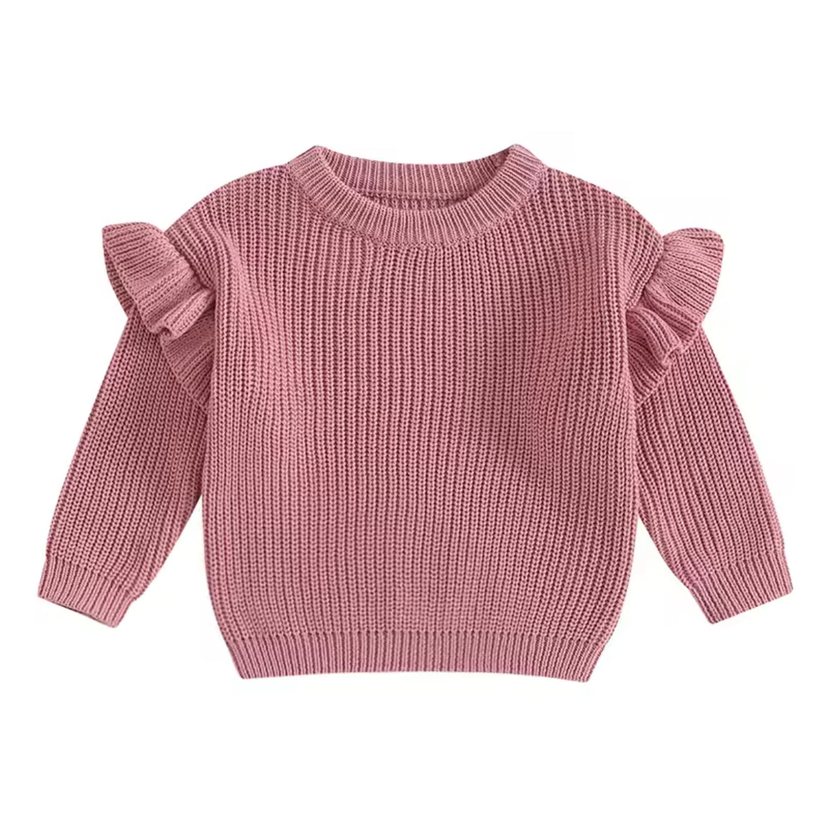 Knit Ruffle Shoulder Jumper