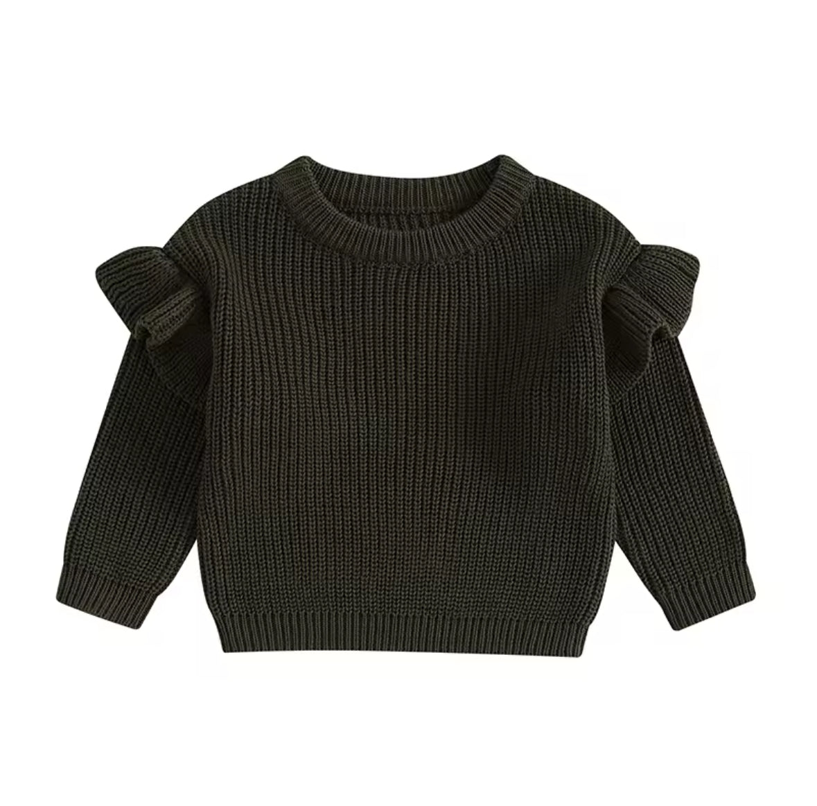 Knit Ruffle Shoulder Jumper