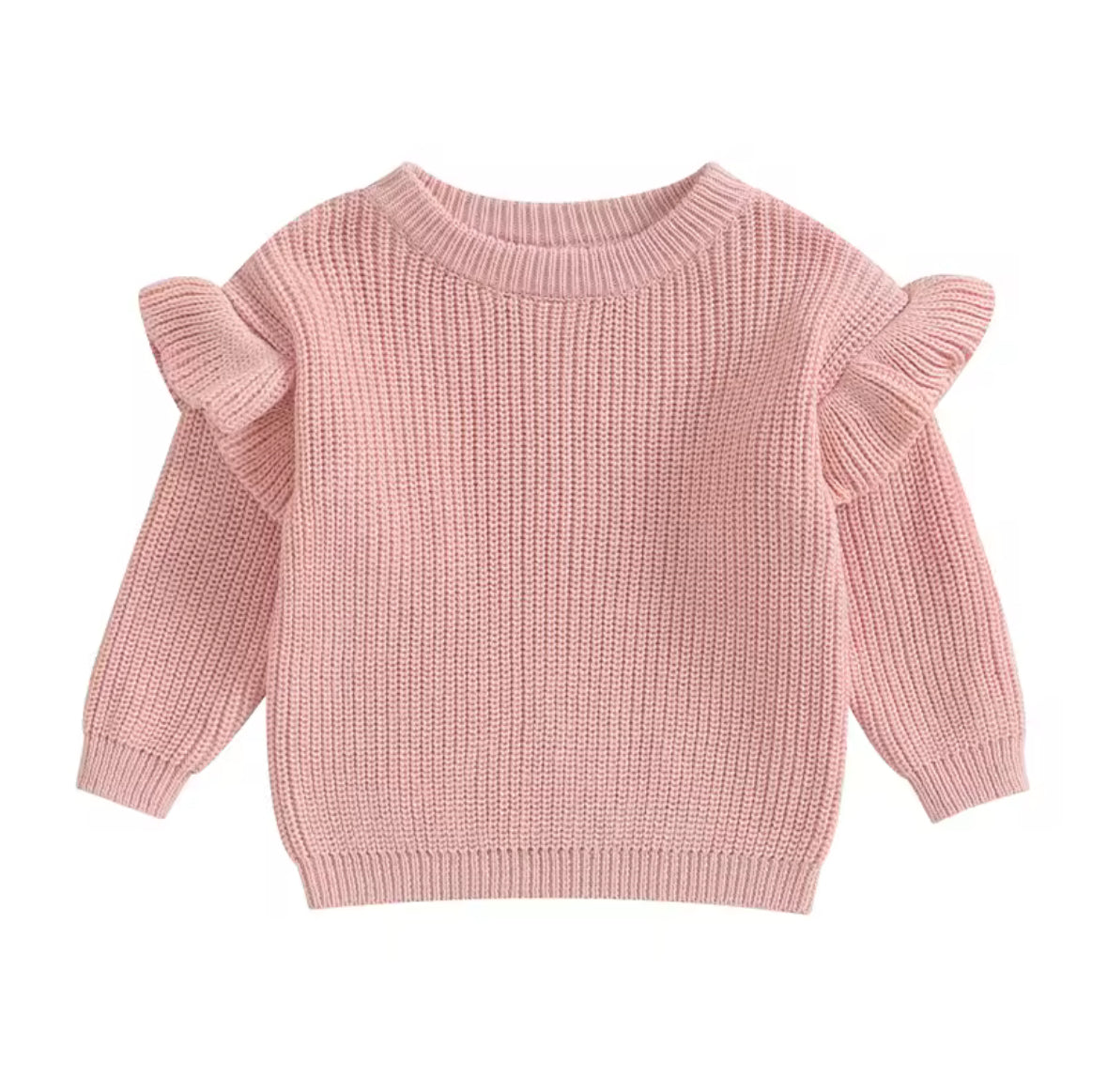 Knit Ruffle Shoulder Jumper