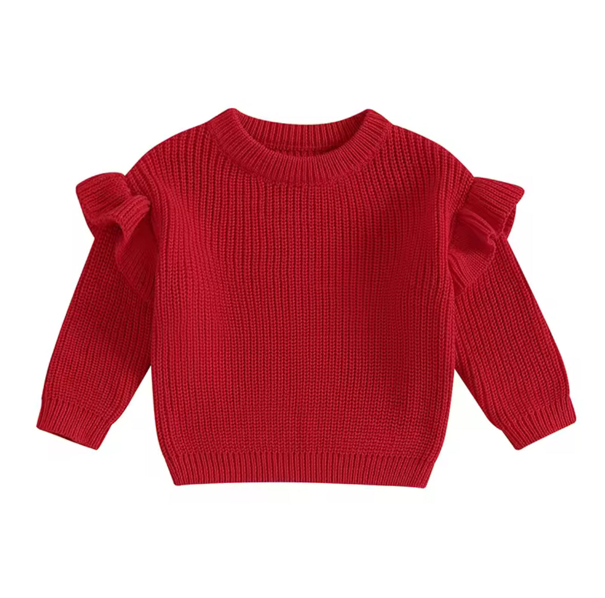 Knit Ruffle Shoulder Jumper