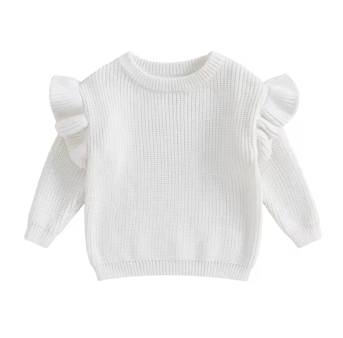 Knit Ruffle Shoulder Jumper