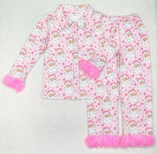 Pink Santa Pyjamas Adult + Child